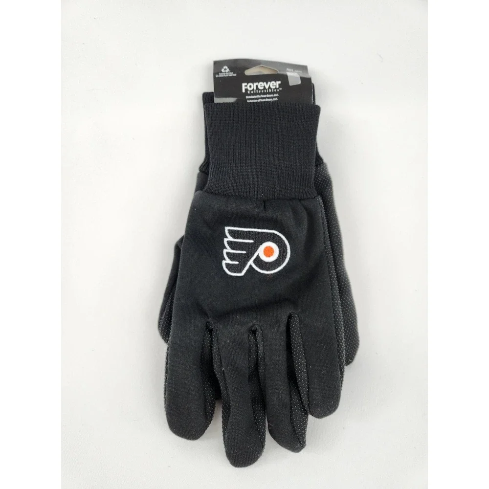 Philadelphia Flyers‎ Gloves Non Slip Work Utility Adult NHL Hockey Fan Palm Grip